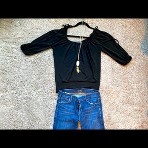 Open shoulder blouse